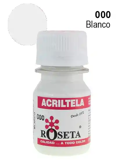Pintura Para Tela Acritela Roseta 30cc Blanco