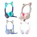 Diadema Sy-g30 Rosada Alámbrica Con Estilo De Orejas De Gato