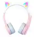 Diadema Sy-g30 Rosada Alámbrica Con Estilo De Orejas De Gato