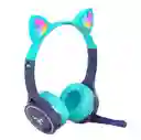 Diadema Gato Alámbrica Sy-g30 Verde Con Diseño Divertido