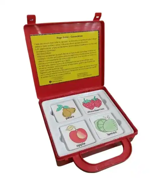 Juego Didáctico Pegatable Frutas En Ingles Para Niños
