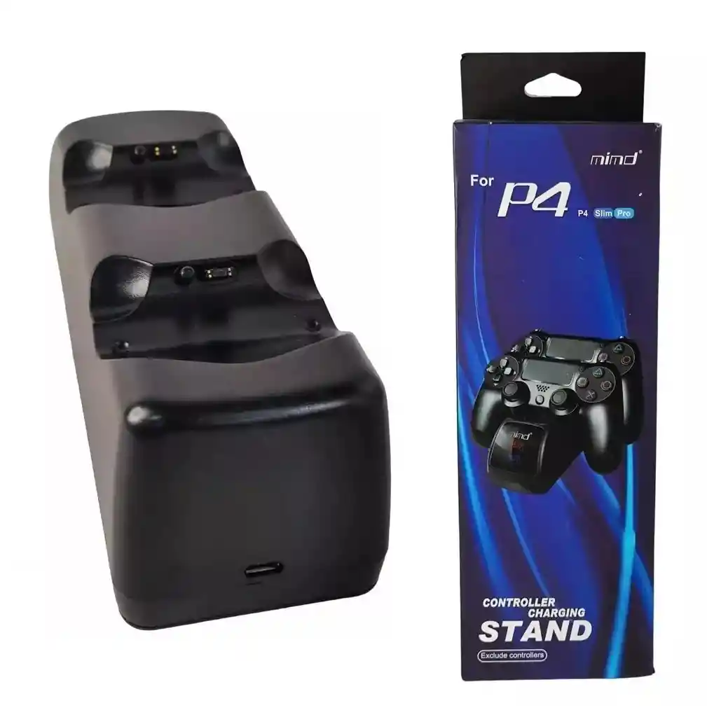 Base Carga Rapida Led Usb C Controles Estación Dual Mandos