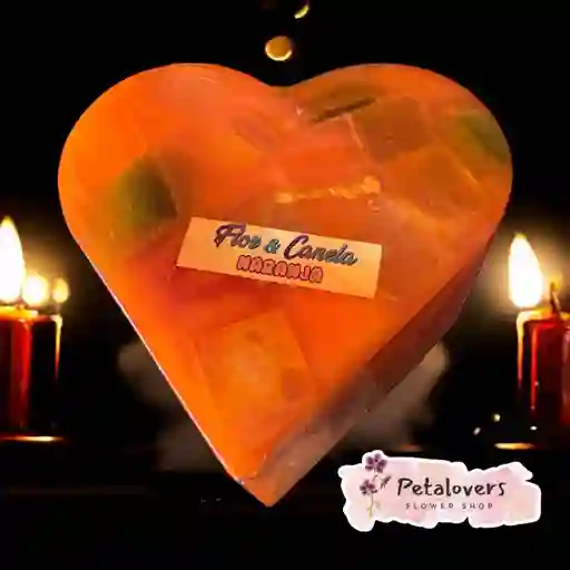 Vela Corazón Naranja