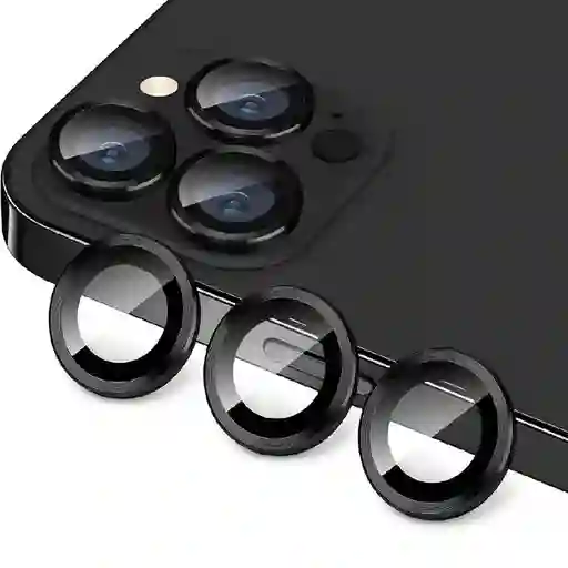 Protector De Lente Camara X 3 Negros Iphone 16 Pro Max/16 Pro/15 Pro Max/ 15 Pro