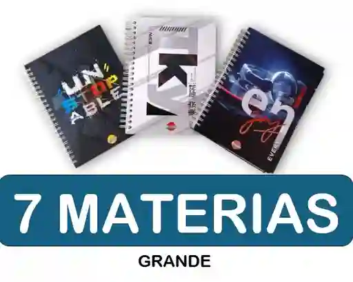 Cuaderno Grande 7 Materias Masculino Cuadriculado