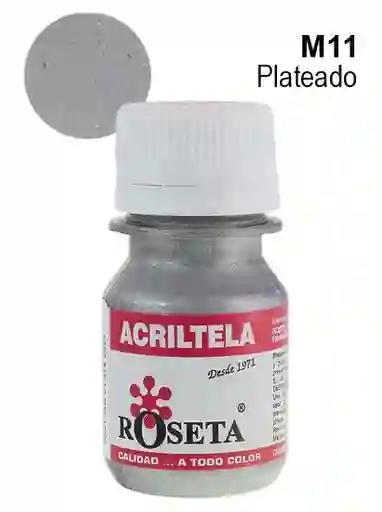 Pintura Para Tela Acritela Roseta 30cc Plateado
