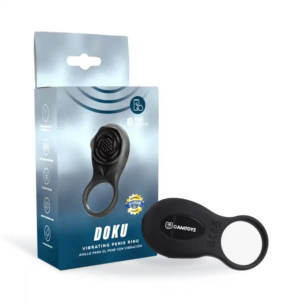 Anillo Vibrador Con App Para El Pene Doku Recargable Siliconado