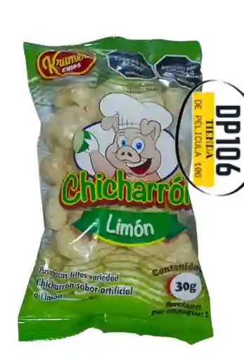 Chicharron Sabor Limon Krumer 30 Gramos