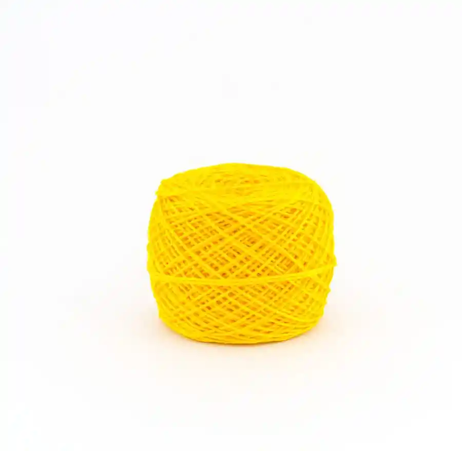 Hilo Lana Amarillo Ovillo Crochet 50 Gr