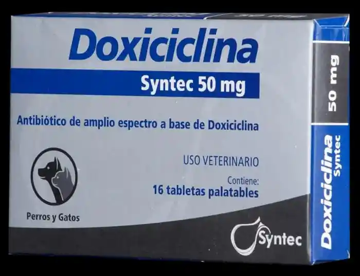 Doxiciclina 50 Mg 16 Comprimidos Antibiotico Para Perros Y Gatos Doxiciclina Para Mascotas 50 Mg