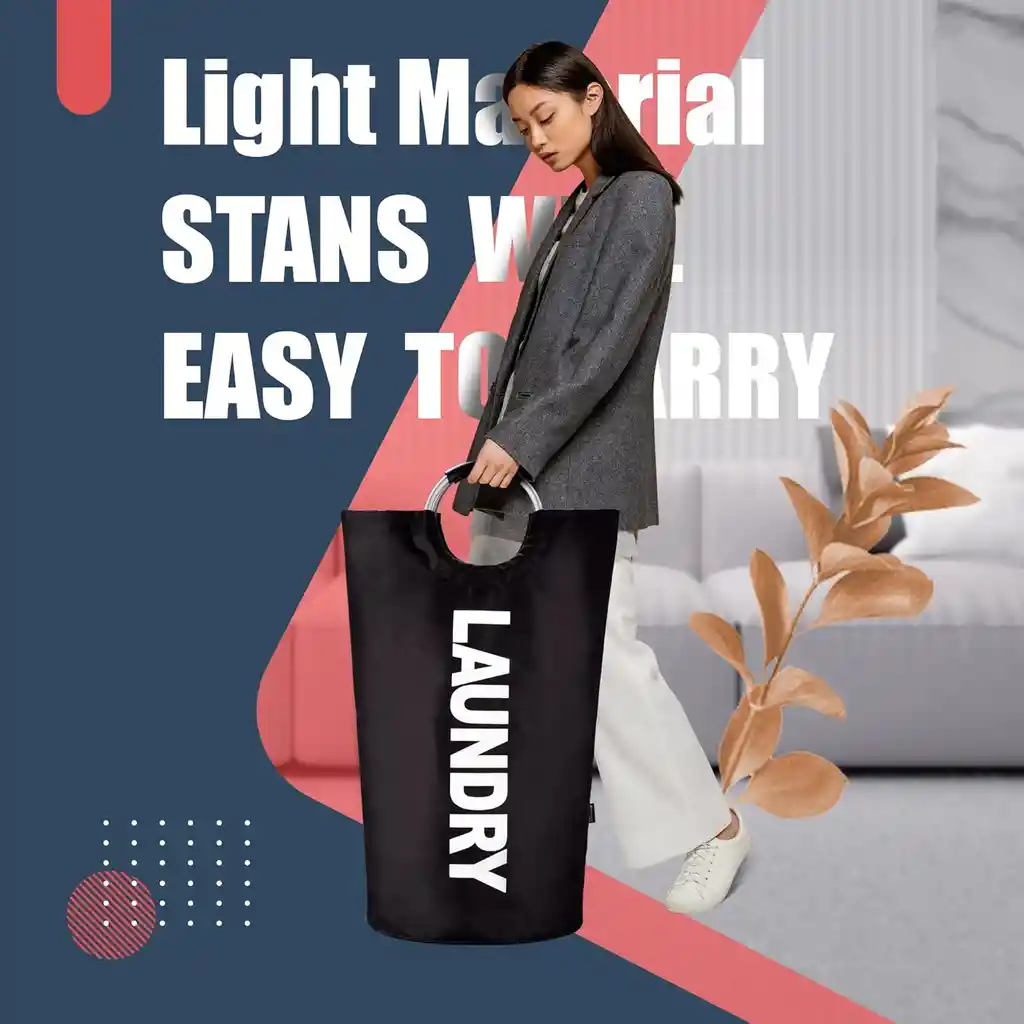 Cesto Para Ropa Sucia Canasta Bolsa Plegable Grande