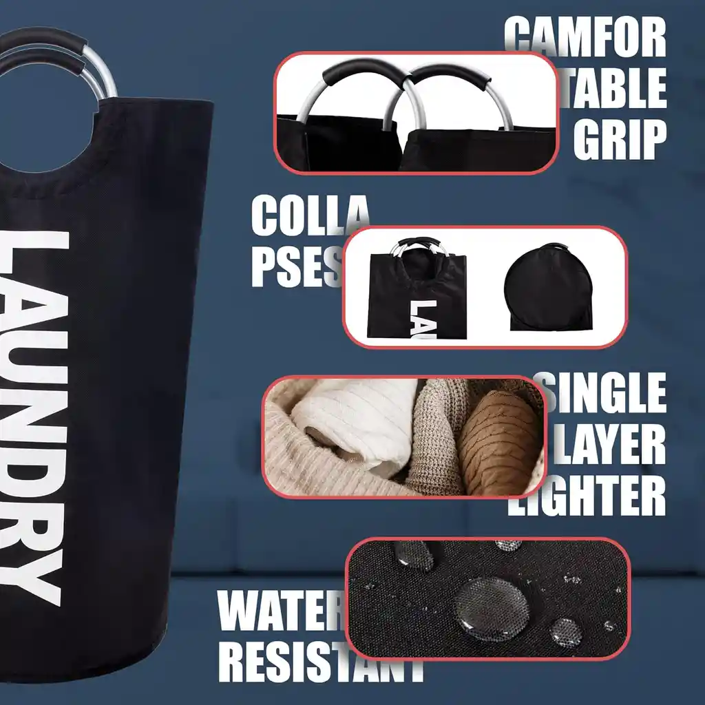 Cesto Para Ropa Sucia Canasta Bolsa Plegable Grande