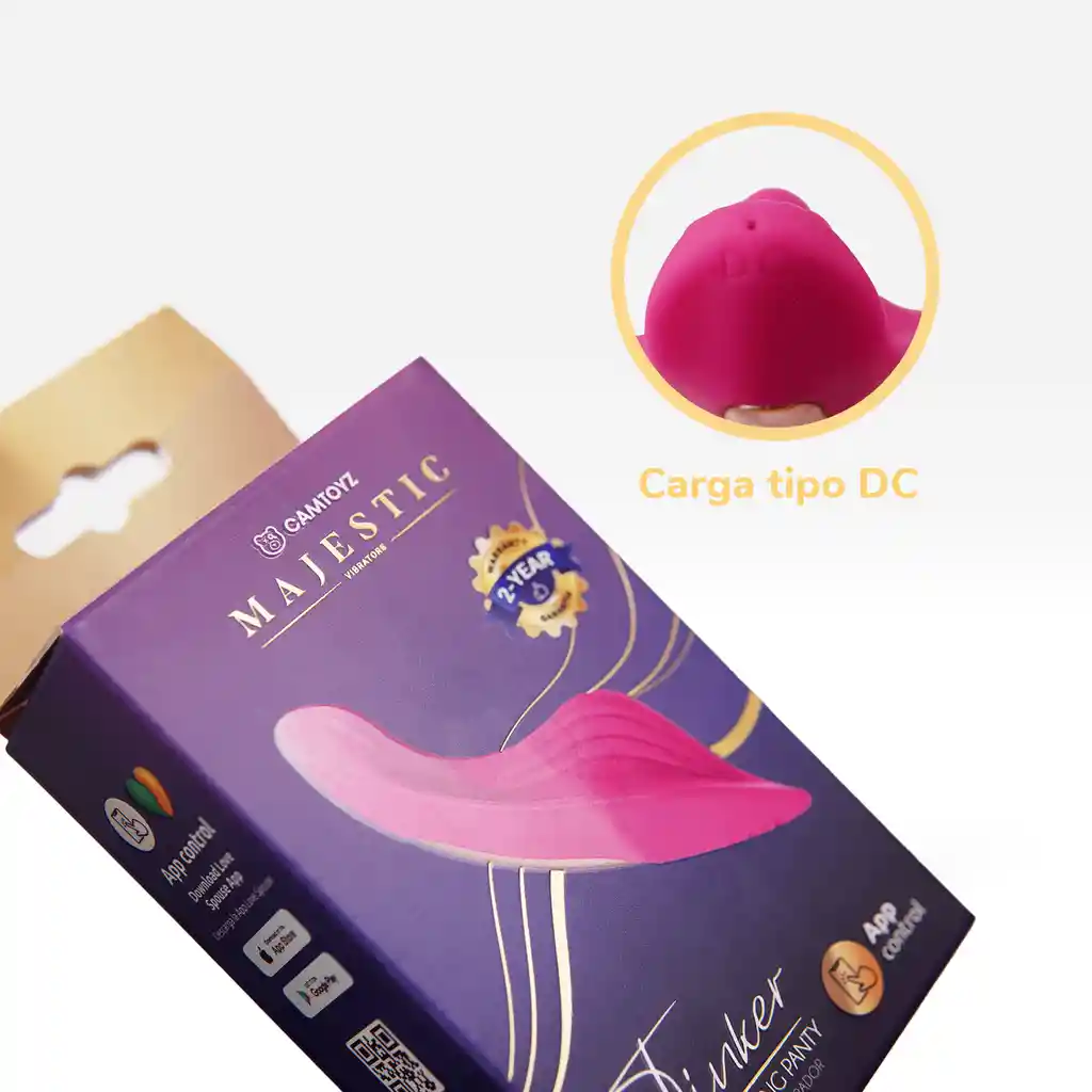 Panty Vibrador Con App Tinker Recargable Majestic