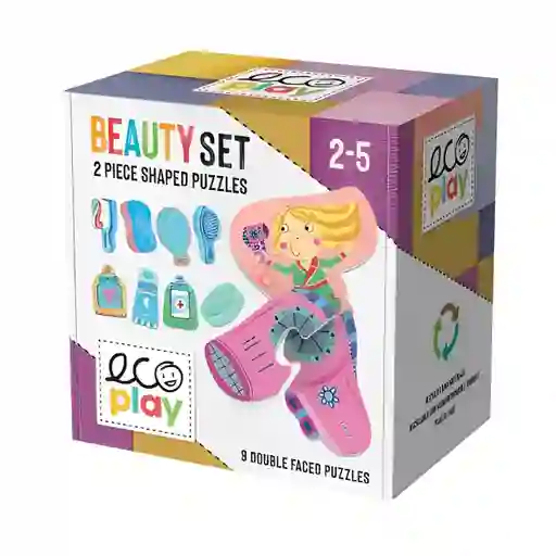 Rompecabezas Set Belleza 9 Piezas Diseño Dobles Para Niños