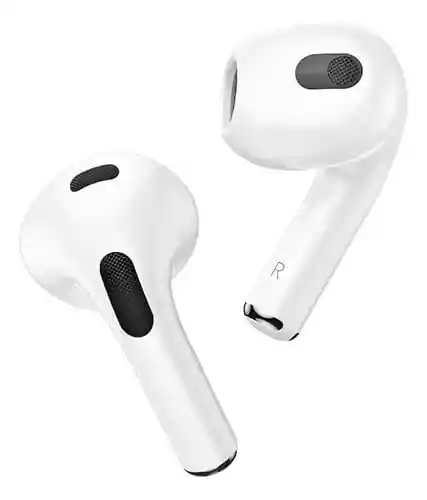 Auriculares Inalámbricos Bluetooth Oczu Manos Libres Color Blanco / Estuche Oro Rosa