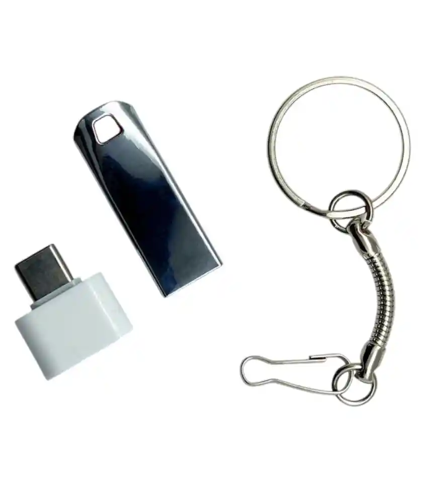 Memoria Usb 256gb De Metal De Alta Velocidad, Con Adaptador Y Llavero Portatil Para Pc/portátil/ps4 Pendrive 256gb