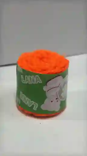 Rollo Lana Escolar Naranja Economica Pequeña