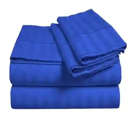 Juego De Sábanas Para Cama Queen Confort Y Suavidad Color Azul