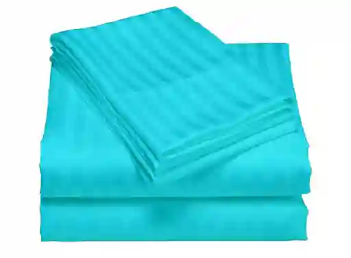 Juego De Sábanas Para Cama Semi Doble Confort Y Suavidad Color Turquesa