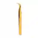 Pinza Curva Dorada Gold G02 Pestañas Pelo A Pelo