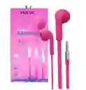 Audífonos De Cable Harvic Eh-521-d Rosado
