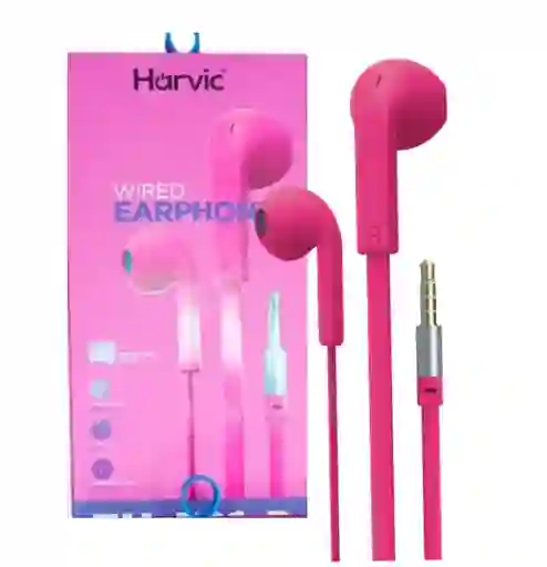 Audífonos De Cable Harvic Eh-521-d Rosado