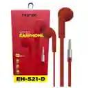 Audífonos De Cable Harvic Eh-521-d Rojo