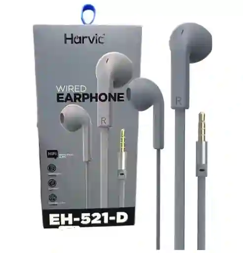 Audífonos De Cable Harvic Eh-521-d Gris