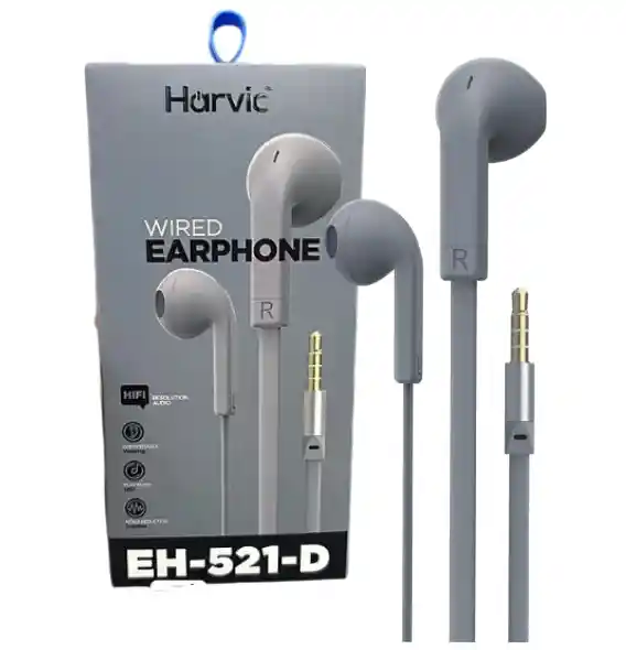 Audífonos De Cable Harvic Eh-521-d Gris