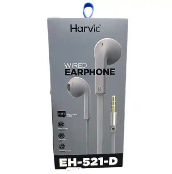 Audífonos De Cable Harvic Eh-521-d Gris