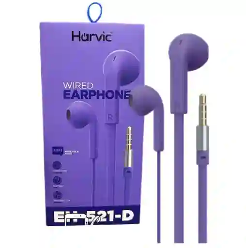 Audífonos De Cable Harvic Eh-521-d Morado