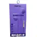 Audífonos De Cable Harvic Eh-521-d Morado