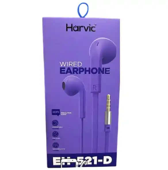 Audífonos De Cable Harvic Eh-521-d Morado