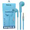 Audífonos De Cable Harvic Eh-521-d Azul