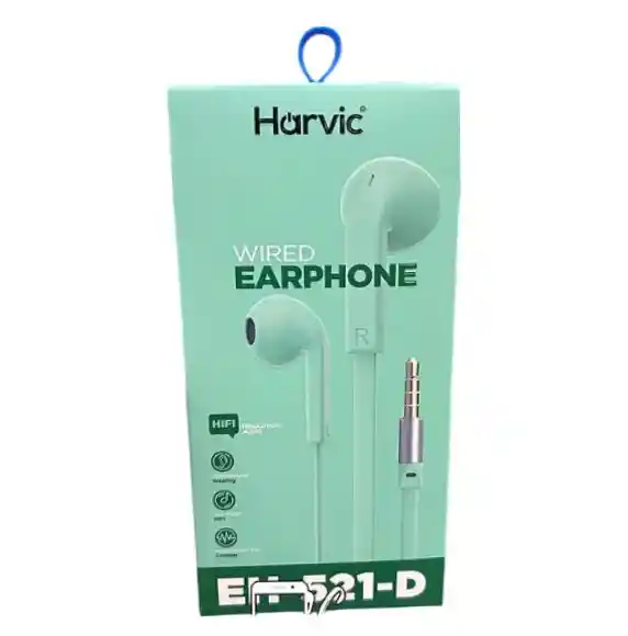 Audífonos De Cable Harvic Eh-521-d Verde