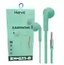 Audífonos De Cable Harvic Eh-521-d Verde