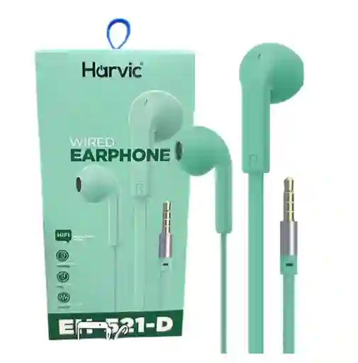 Audífonos De Cable Harvic Eh-521-d Verde