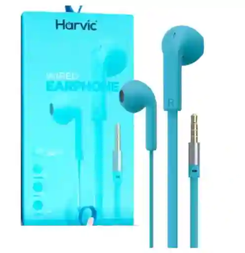 Audífonos De Cable Harvic Eh-521-d Celeste