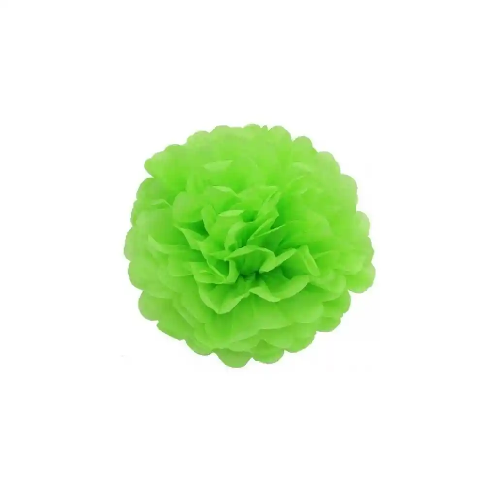 Pompon De Papel Seda Para Fiesta 30 Cm Verde Calro