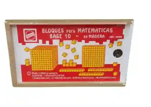 Juego Bloques Didácticos Matemáticas Base 10 En Madera Niños