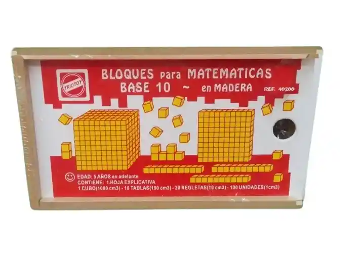 Juego Bloques Didácticos Matemáticas Base 10 En Madera Niños