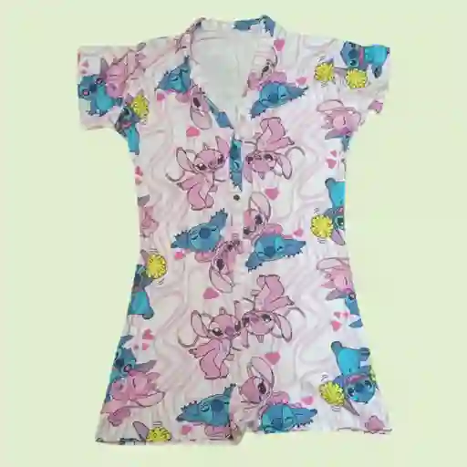 Pijama Enteriza Stitch Rosada Talla L