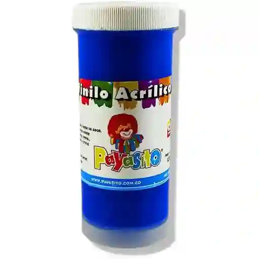 Pintura Payasito Vinilo Acrílico Color Azul Rey 125gr Tempera