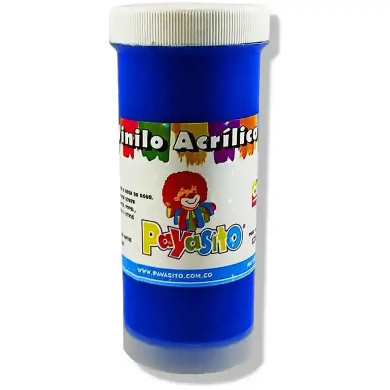 Pintura Payasito Vinilo Acrílico Color Azul Rey 125gr Tempera