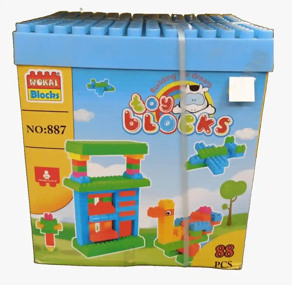 Juego Set De Bloques De Construcción 88 Piezas Para Niños