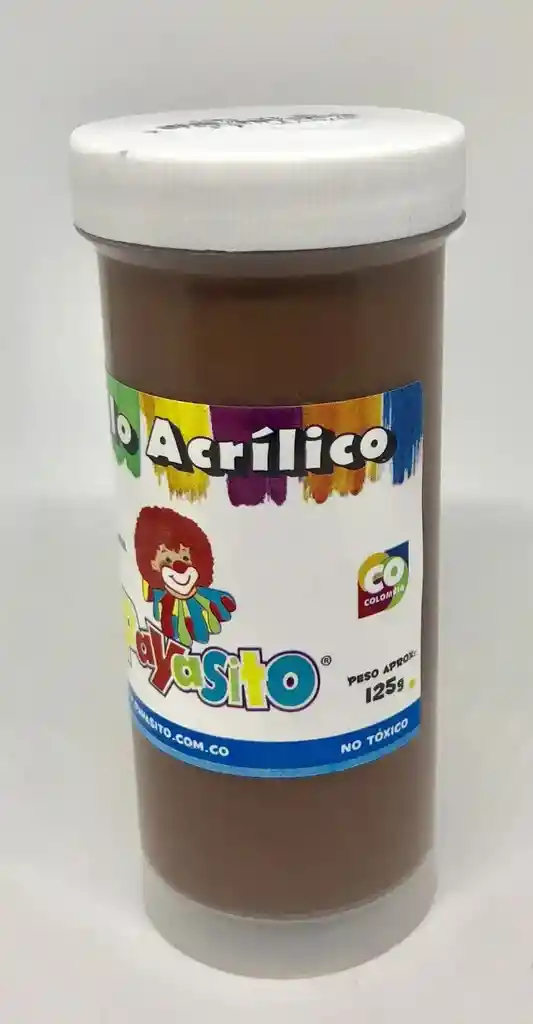 Pintura Payasito Vinilo Acrilico Color Café 125gr Tempera