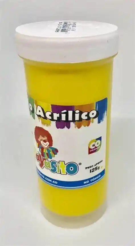 Pintura Payasito Vinilo Acrílico Color Amarillo 125 Gr Tempera