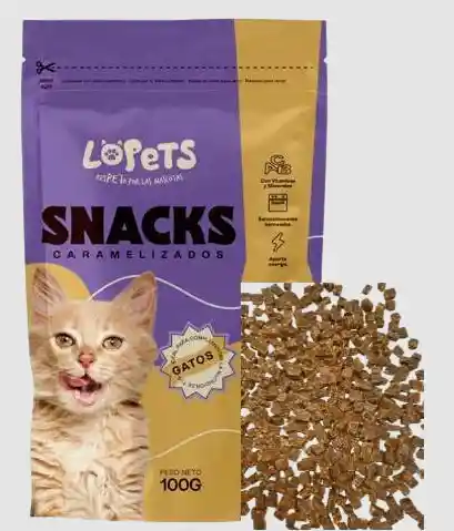 Snacks Caramelizado Gatos X 100 Gr