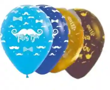 R-12 Globos Bombas Fiesta Sempertex Feliz Dia Bigotes Fashion Surtido X12 Globo
