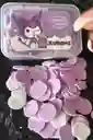 Jabon En Petalos Morados Caja Cuadrada